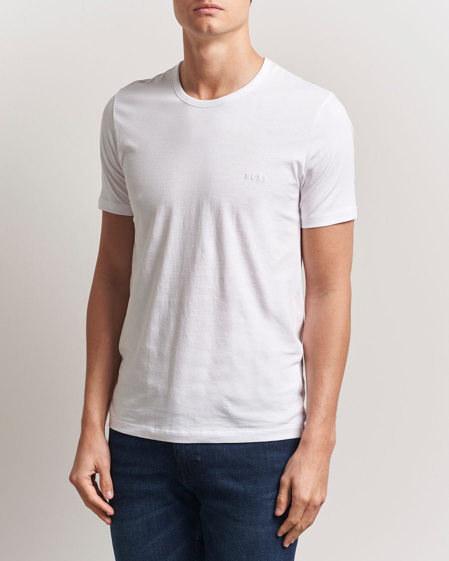 Herr | T-Shirts | BOSS BLACK | 3-Pack Crew Neck T-Shirt White