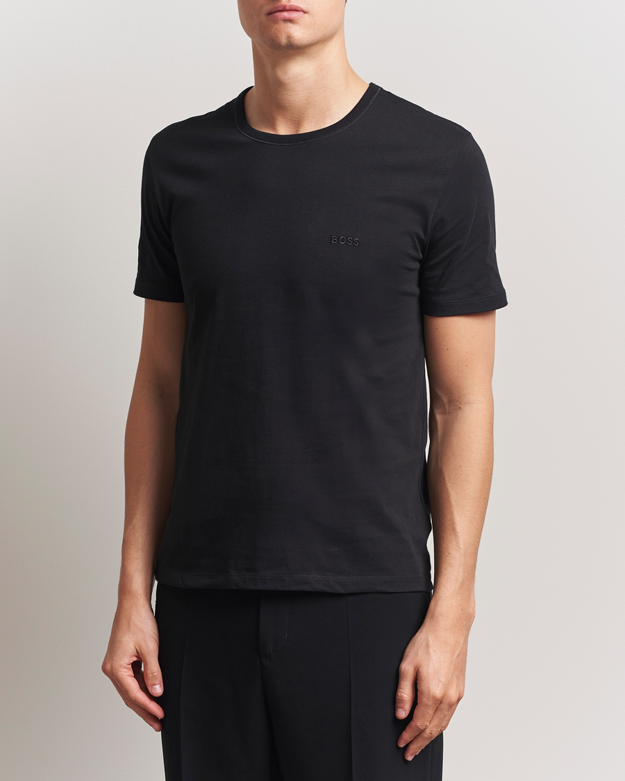 Herr | T-Shirts | BOSS BLACK | 3-Pack Crew Neck T-Shirt Black/Blue/Grey