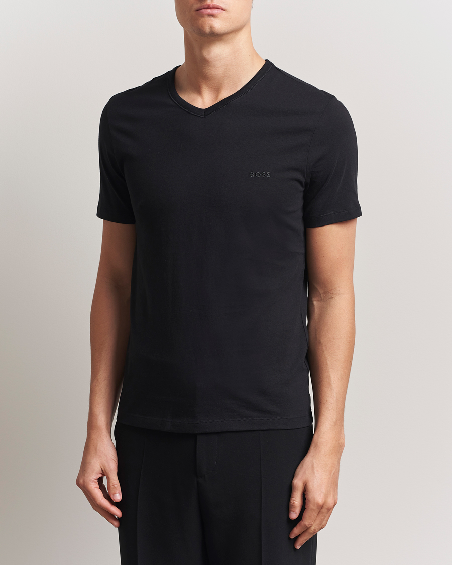 Herr | T-Shirts | BOSS BLACK | 3-Pack V-Neck T-Shirt Black