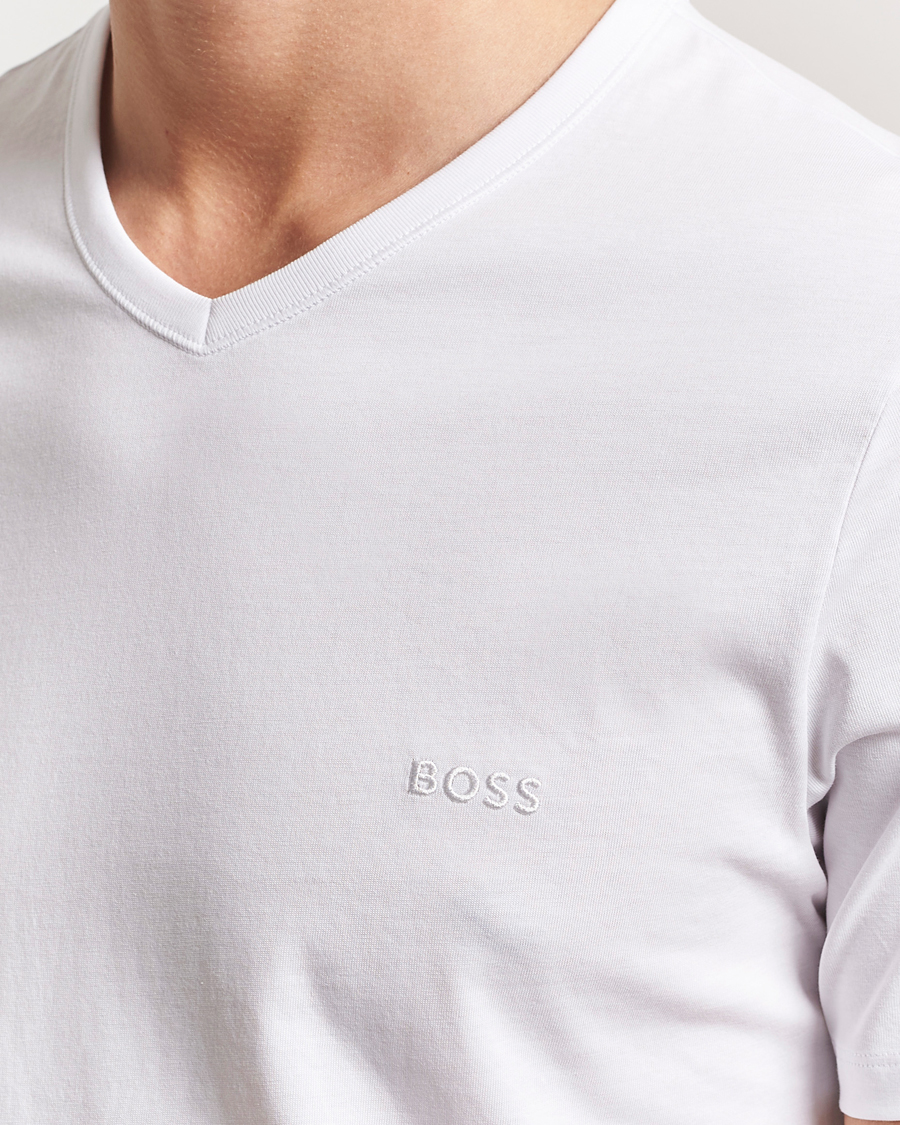 Herr | T-Shirts | BOSS BLACK | 3-Pack V-Neck T-Shirt White