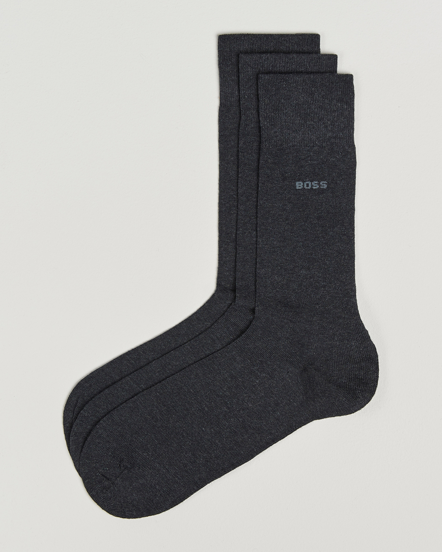 Herr | Underkläder | BOSS BLACK | 3-Pack RS Uni Socks Charcoal