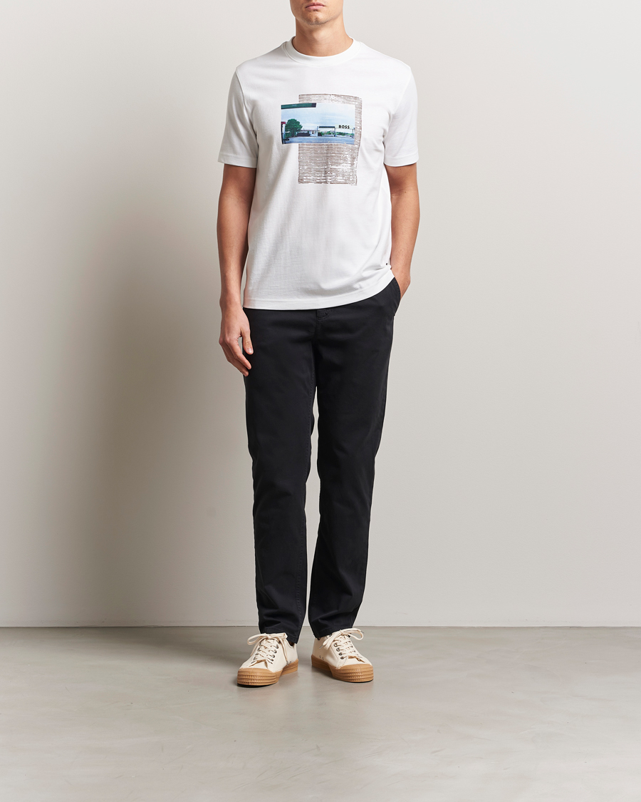 Herr | Byxor | BOSS ORANGE | Tapered Fit Cotton Chinos Black