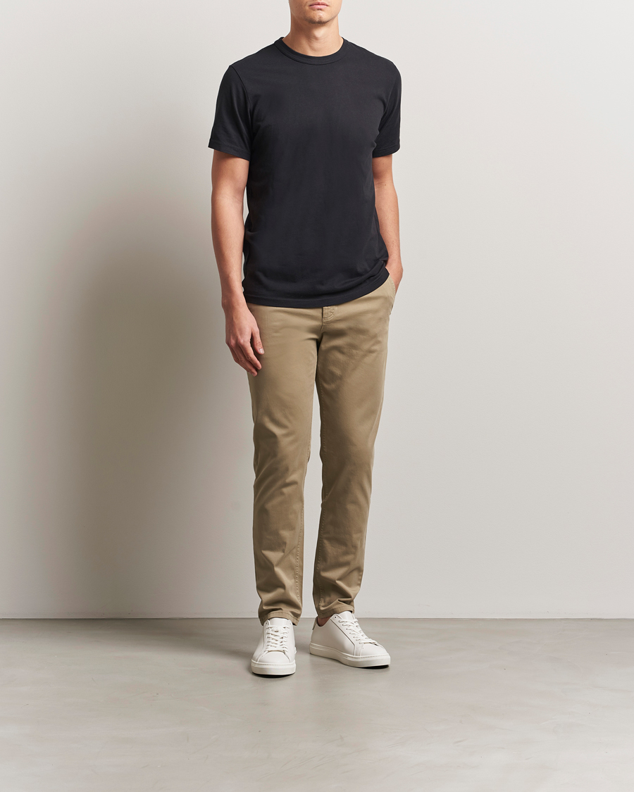 Herr | Byxor | BOSS ORANGE | Tapered Fit Cotton Chinos Beige