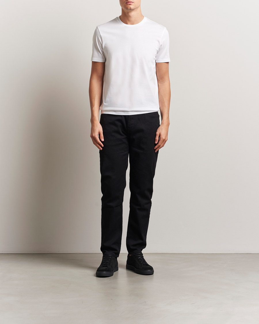 Herr | T-Shirts | BOSS BLACK | Tessler Mercerized Crew Neck T-Shirt White