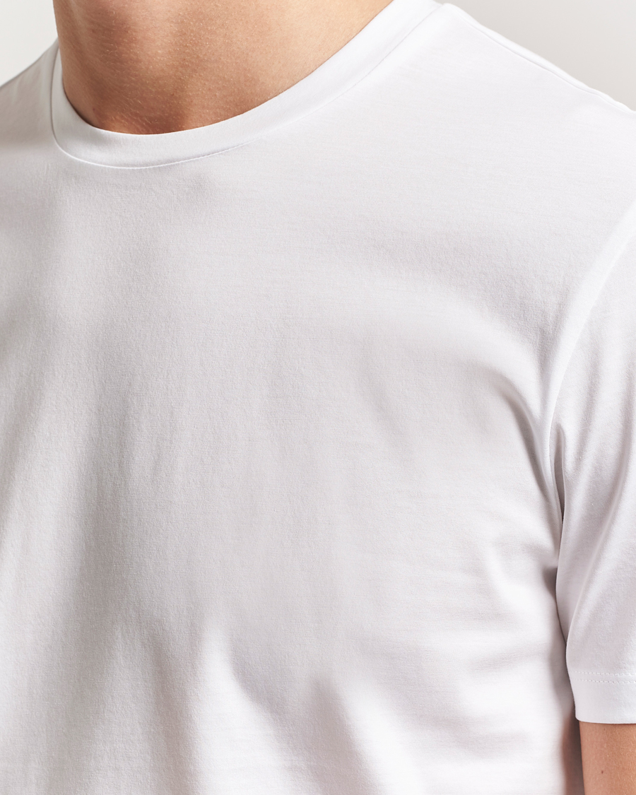 Herr | T-Shirts | BOSS BLACK | Tessler Mercerized Crew Neck T-Shirt White
