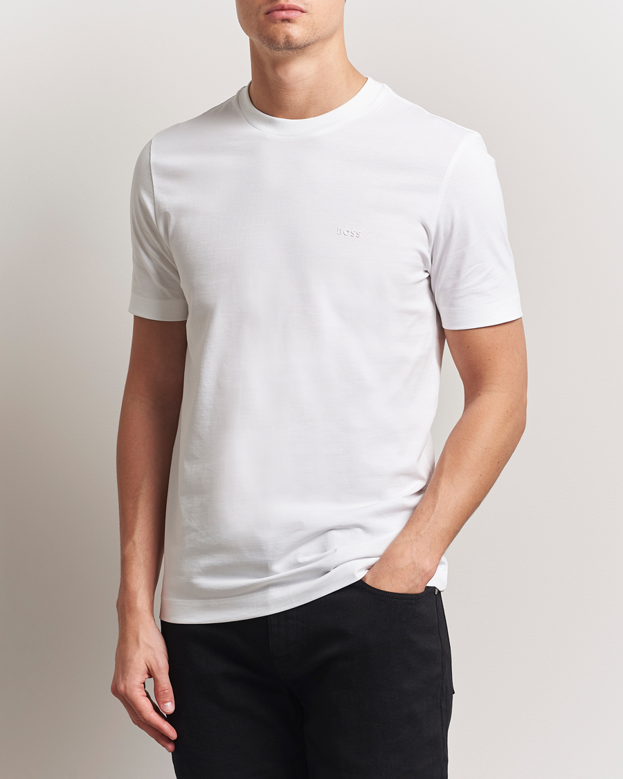 Herr | T-Shirts | BOSS BLACK | Thompson Crew Neck T-Shirt White