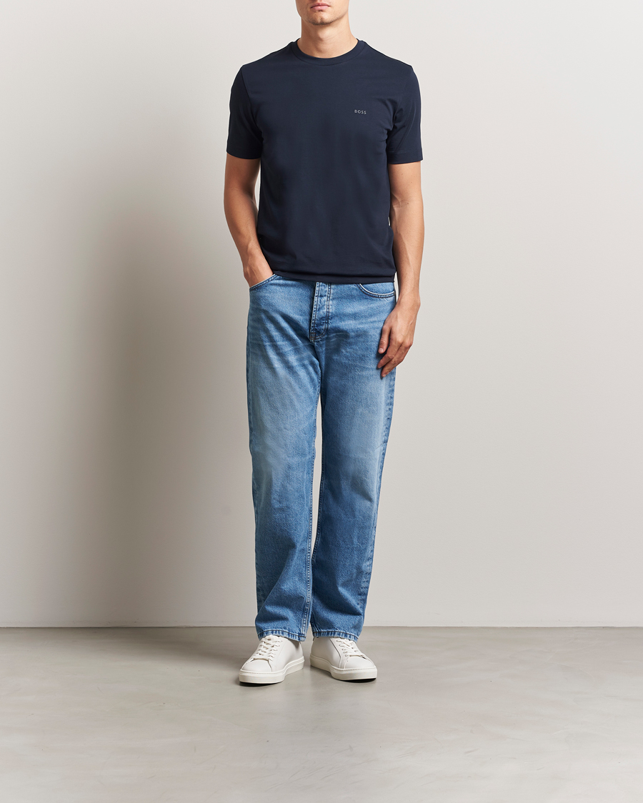 Herr | T-Shirts | BOSS BLACK | Thompson Crew Neck T-Shirt Dark Blue
