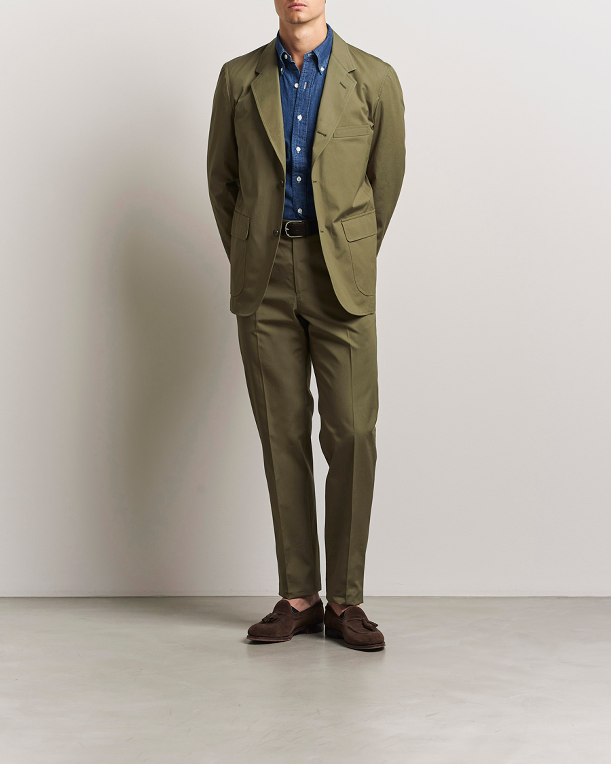 Herr | Kavajer | Kamakura Shirts | Cotton Ivy Jacket Olive