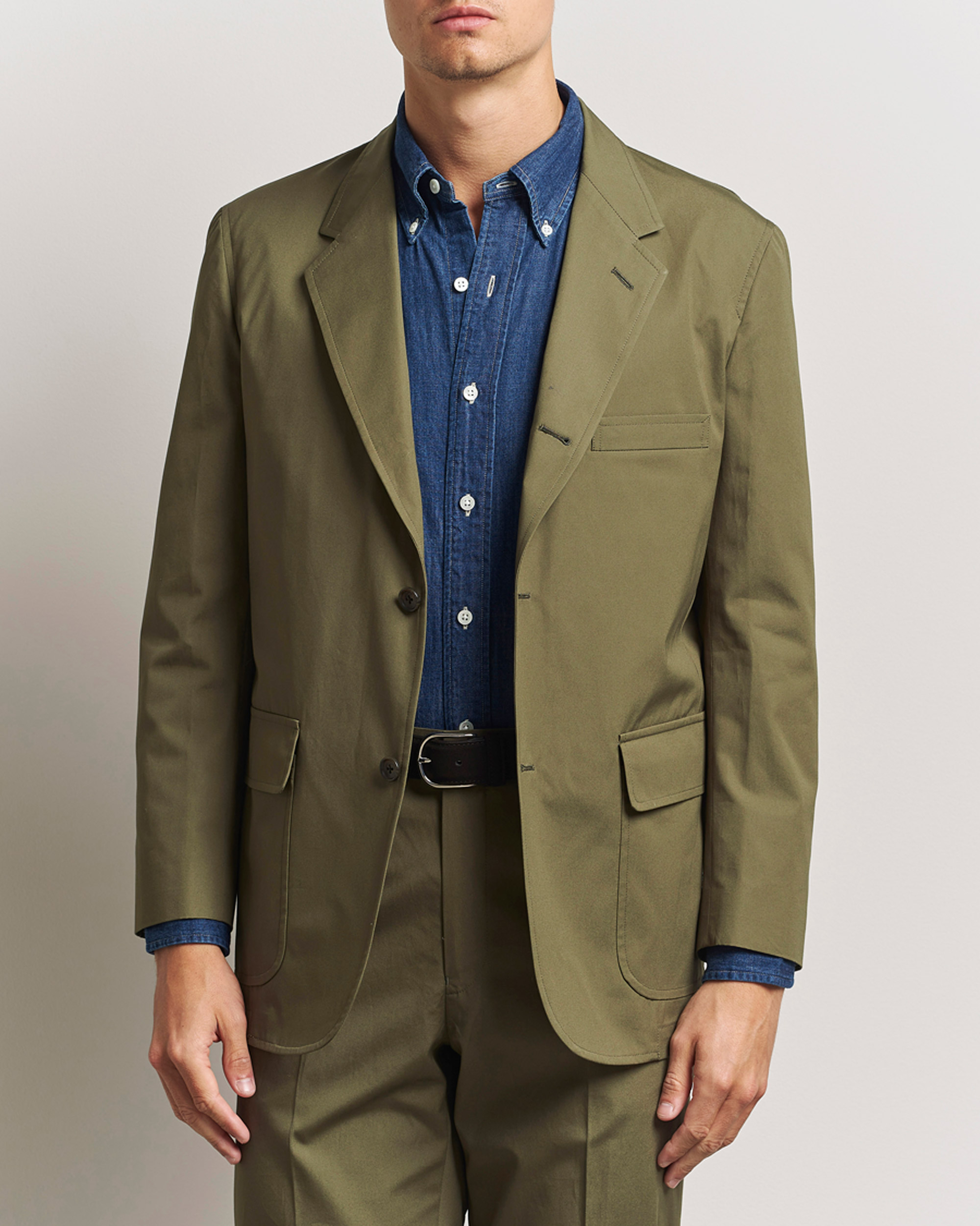 Herr | Kavajer | Kamakura Shirts | Cotton Ivy Jacket Olive