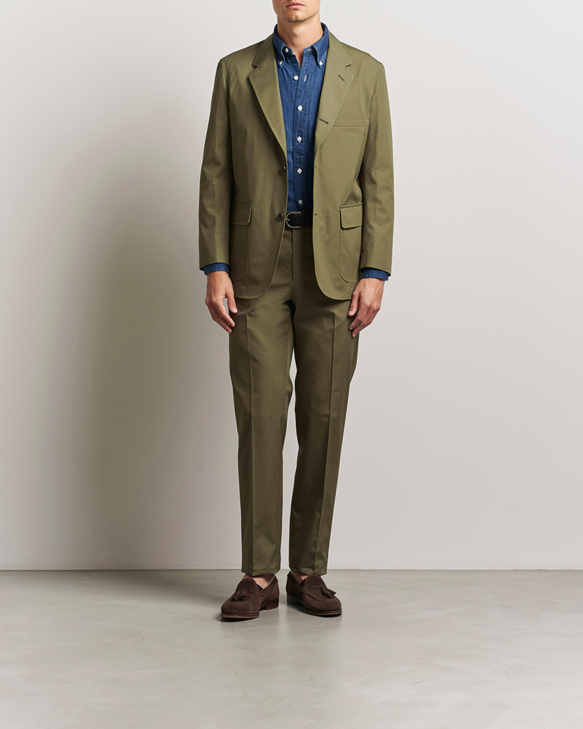 Herr | Byxor | Kamakura Shirts | Cotton Ivy Trousers Olive