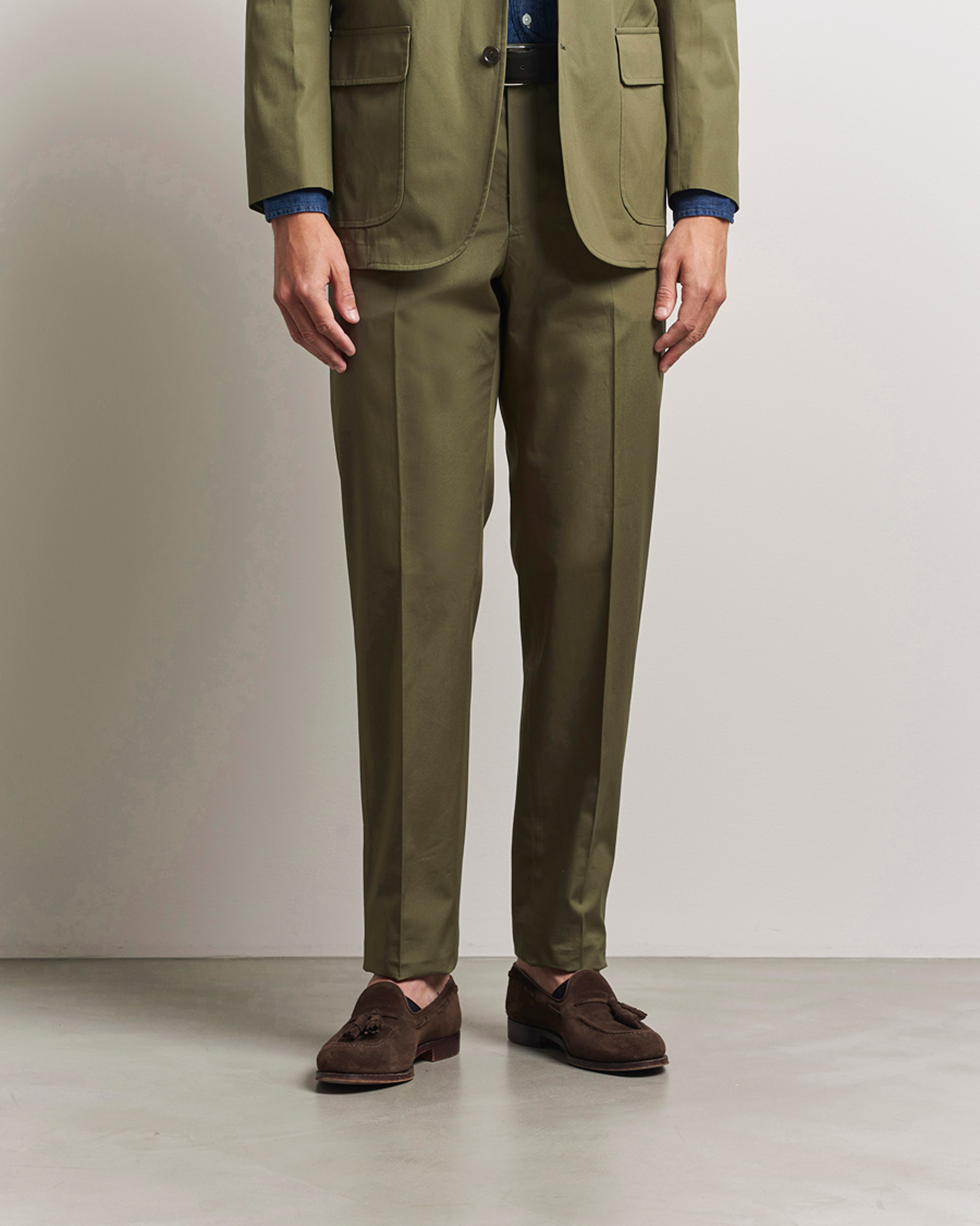 Herr | Byxor | Kamakura Shirts | Cotton Ivy Trousers Olive