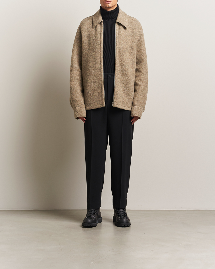 Herr | Jackor | Jil Sander | Felted Wool Shirt Jacket Beige