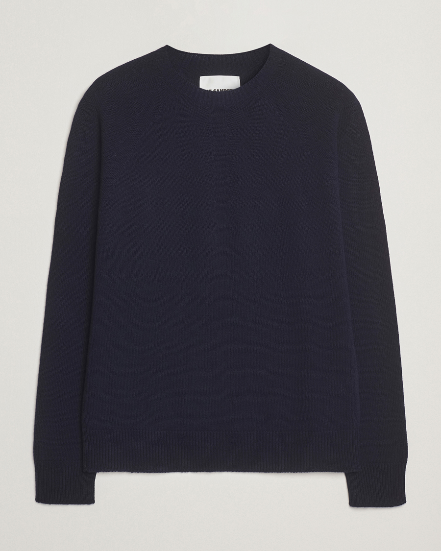 Herr | Tröjor | Jil Sander | Wool/Cashmere Round Neck Sweater Navy