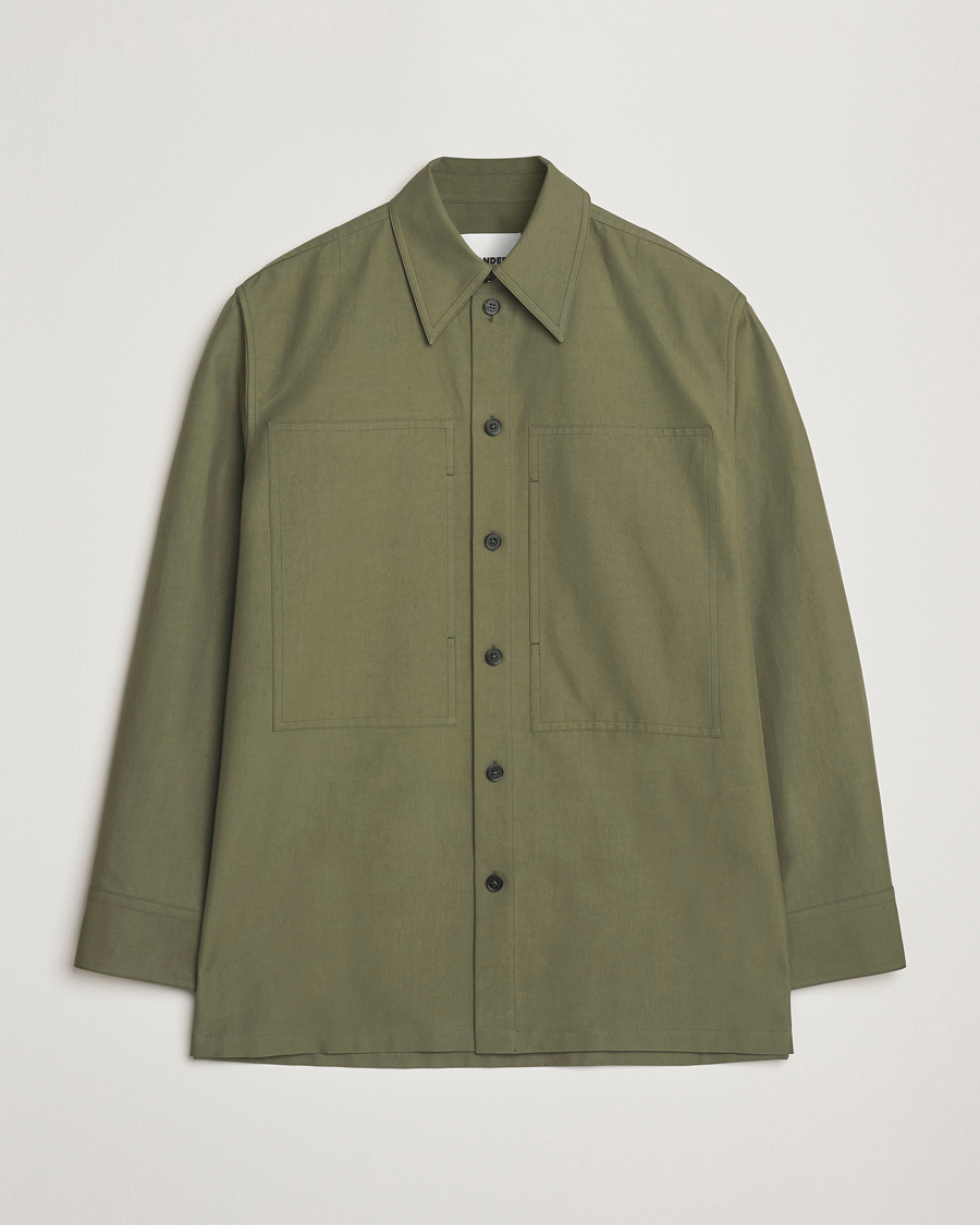 Herr | Skjortor | Jil Sander | Compact Cotton Overshirt Olive