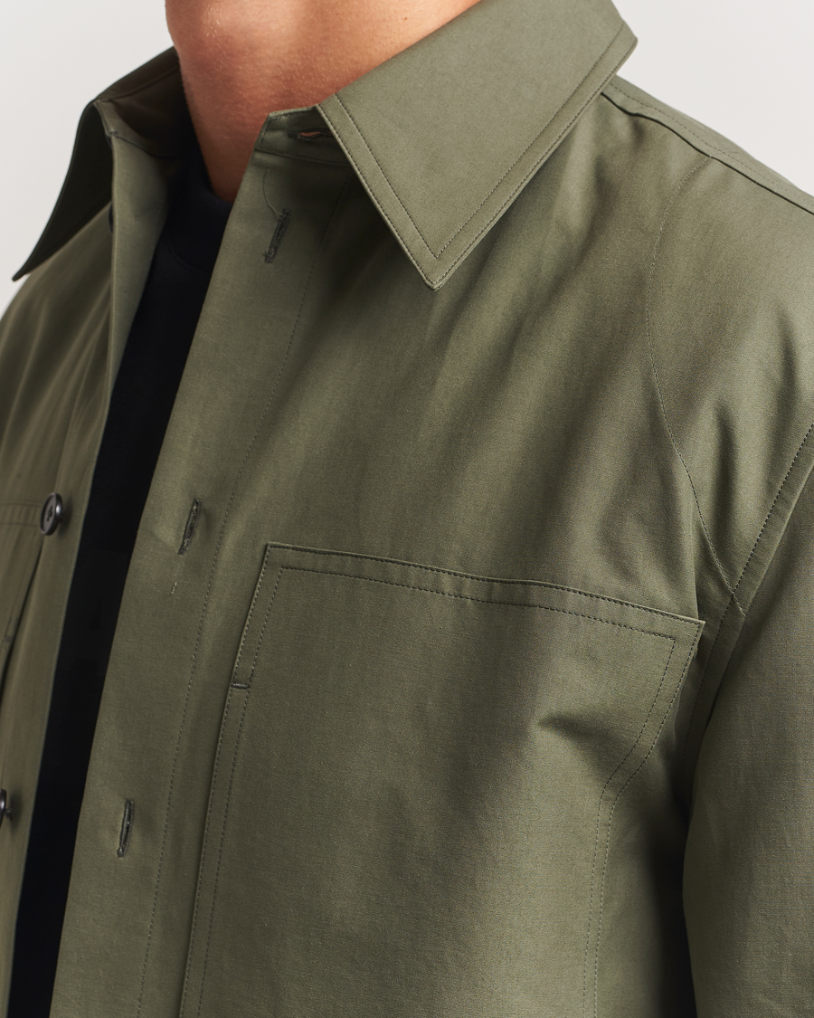 Herr | Skjortor | Jil Sander | Compact Cotton Overshirt Olive