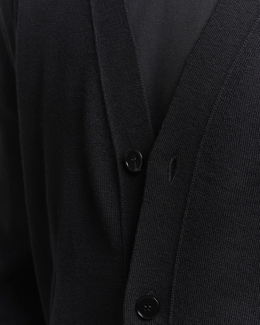 Herr | Tröjor | Jil Sander | Superfine Merino Cardigan Black