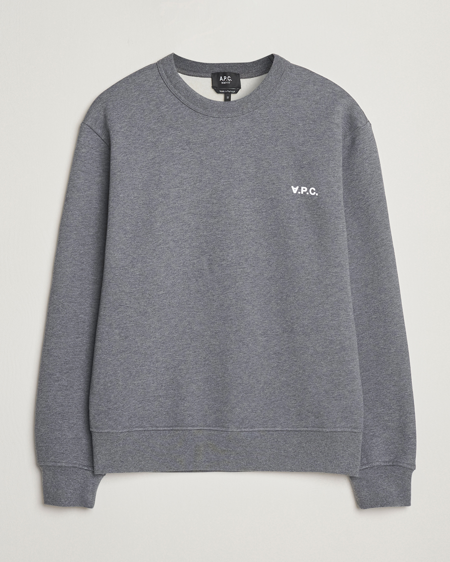 Herr | Tröjor | A.P.C. | Boxy Fit Petit VPC Sweatshirt Anthracite/White