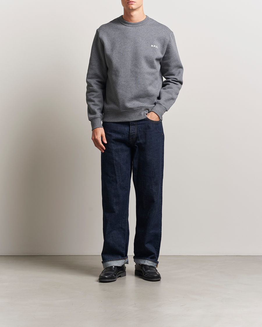 Herr | Tröjor | A.P.C. | Boxy Fit Petit VPC Sweatshirt Anthracite/White