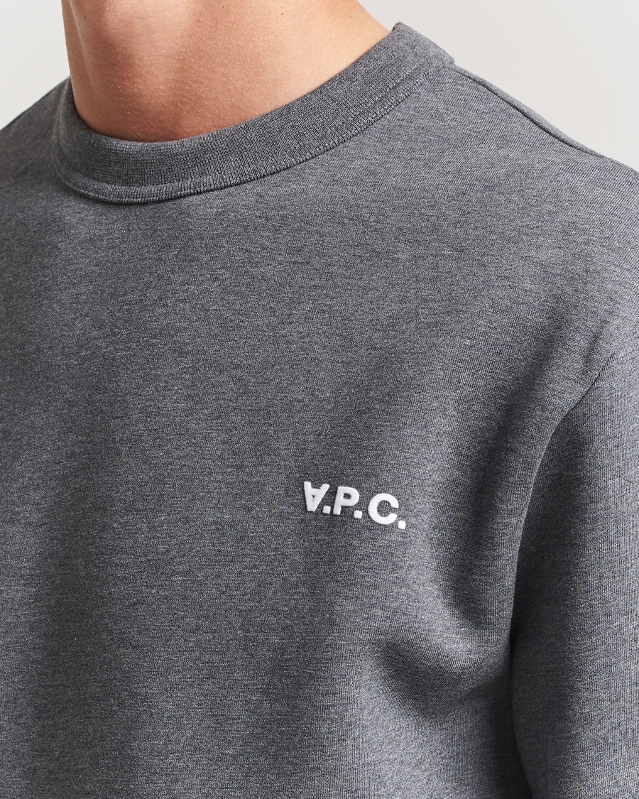 Herr | Tröjor | A.P.C. | Boxy Fit Petit VPC Sweatshirt Anthracite/White
