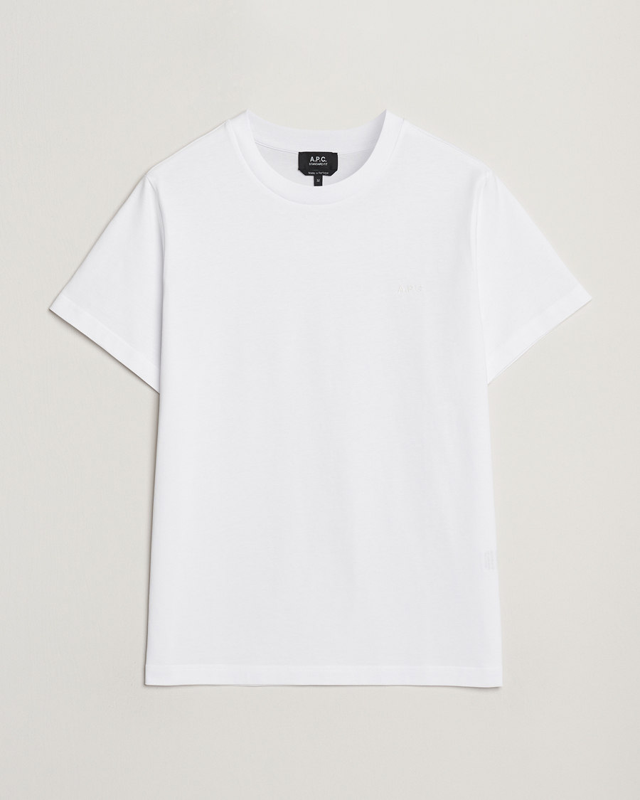 Herr | T-Shirts | A.P.C. | Embroidered APC T-Shirt White