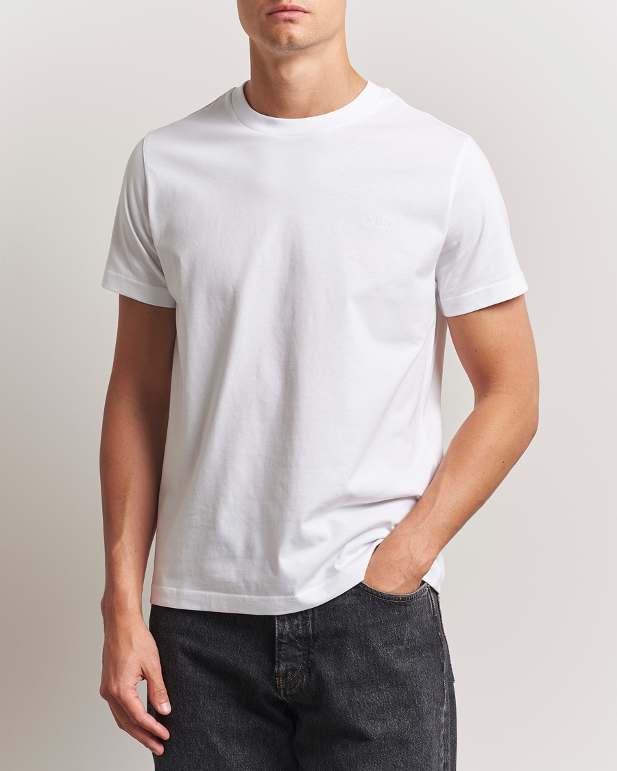 Herr | T-Shirts | A.P.C. | Embroidered APC T-Shirt White