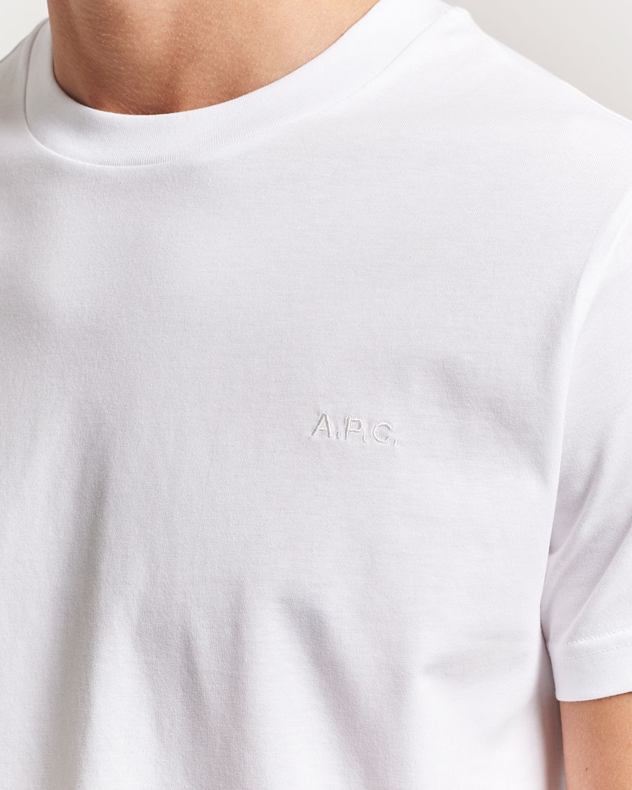 Herr | T-Shirts | A.P.C. | Embroidered APC T-Shirt White
