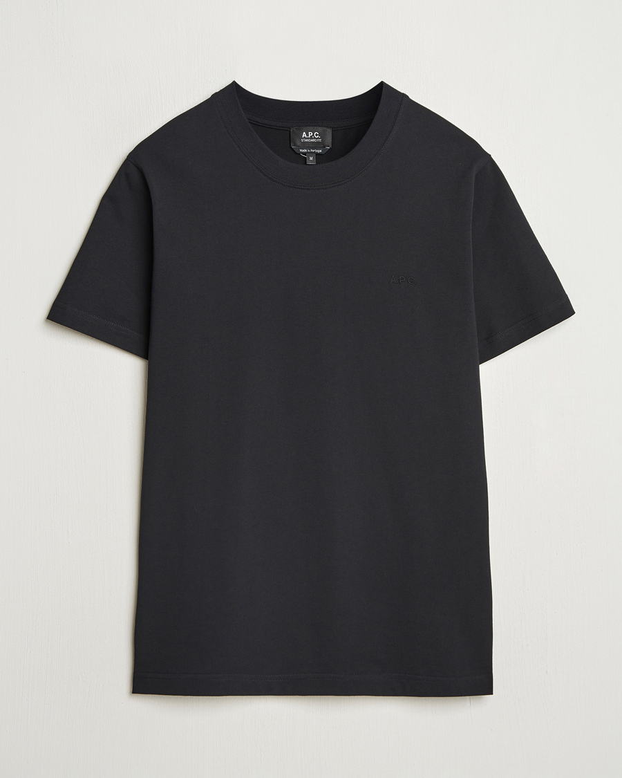 Herr | T-Shirts | A.P.C. | Embroidered APC T-Shirt Black