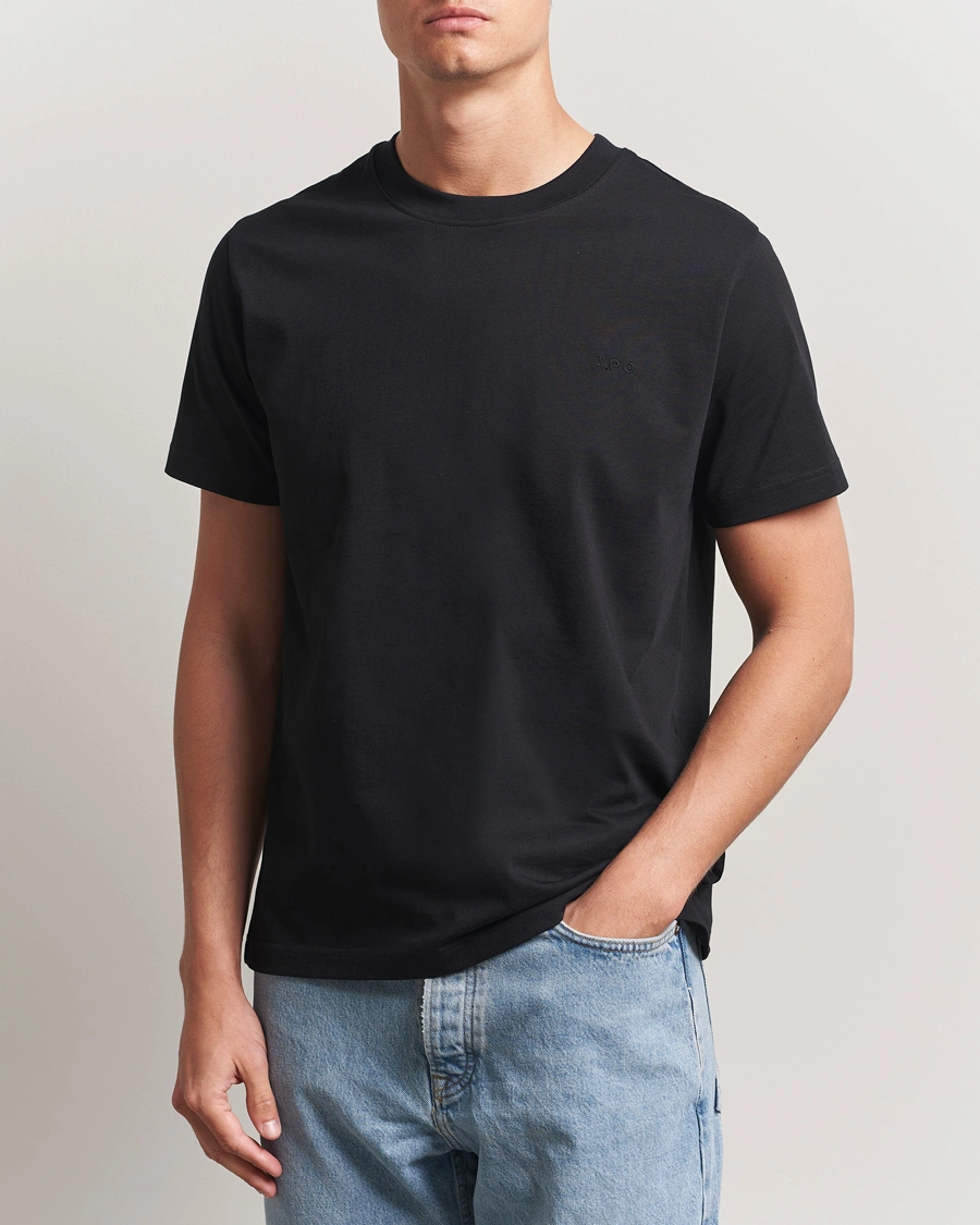 Herr | T-Shirts | A.P.C. | Embroidered APC T-Shirt Black