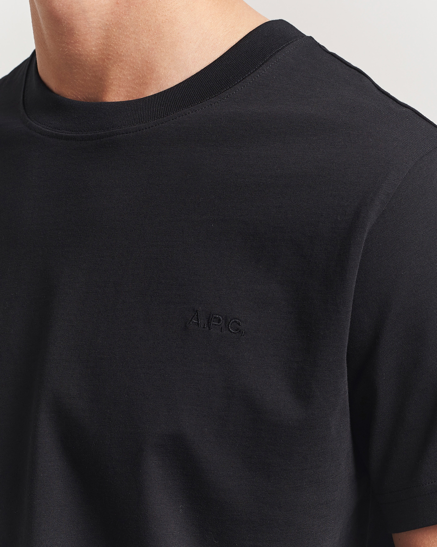 Herr | T-Shirts | A.P.C. | Embroidered APC T-Shirt Black