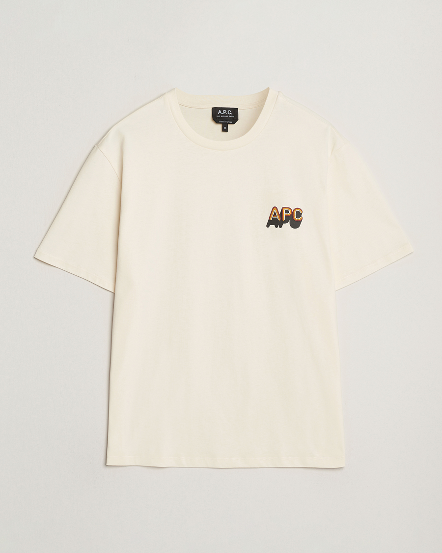 Herr | T-Shirts | A.P.C. | 70's Logo T-Shirt Ecru