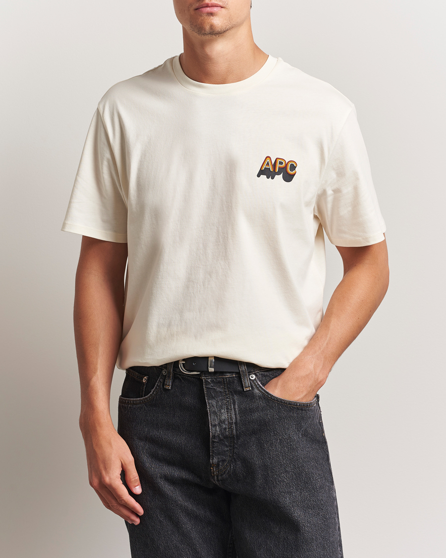 Herr | T-Shirts | A.P.C. | 70's Logo T-Shirt Ecru