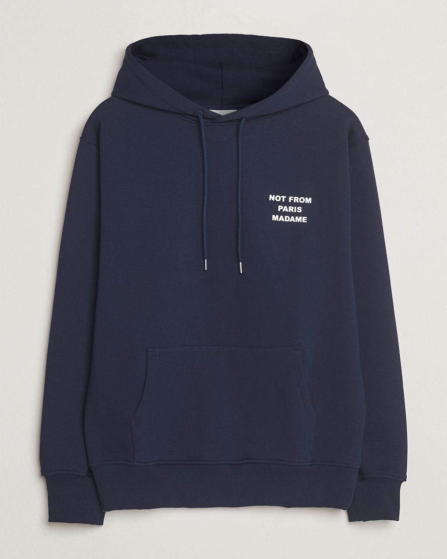 Herr | Tröjor | Drôle de Monsieur | Slogan Hoodie Navy