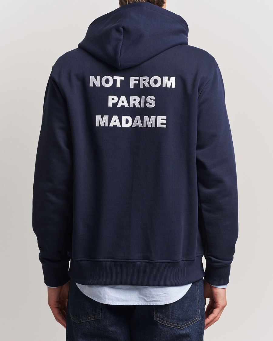 Herr | Tröjor | Drôle de Monsieur | Slogan Hoodie Navy