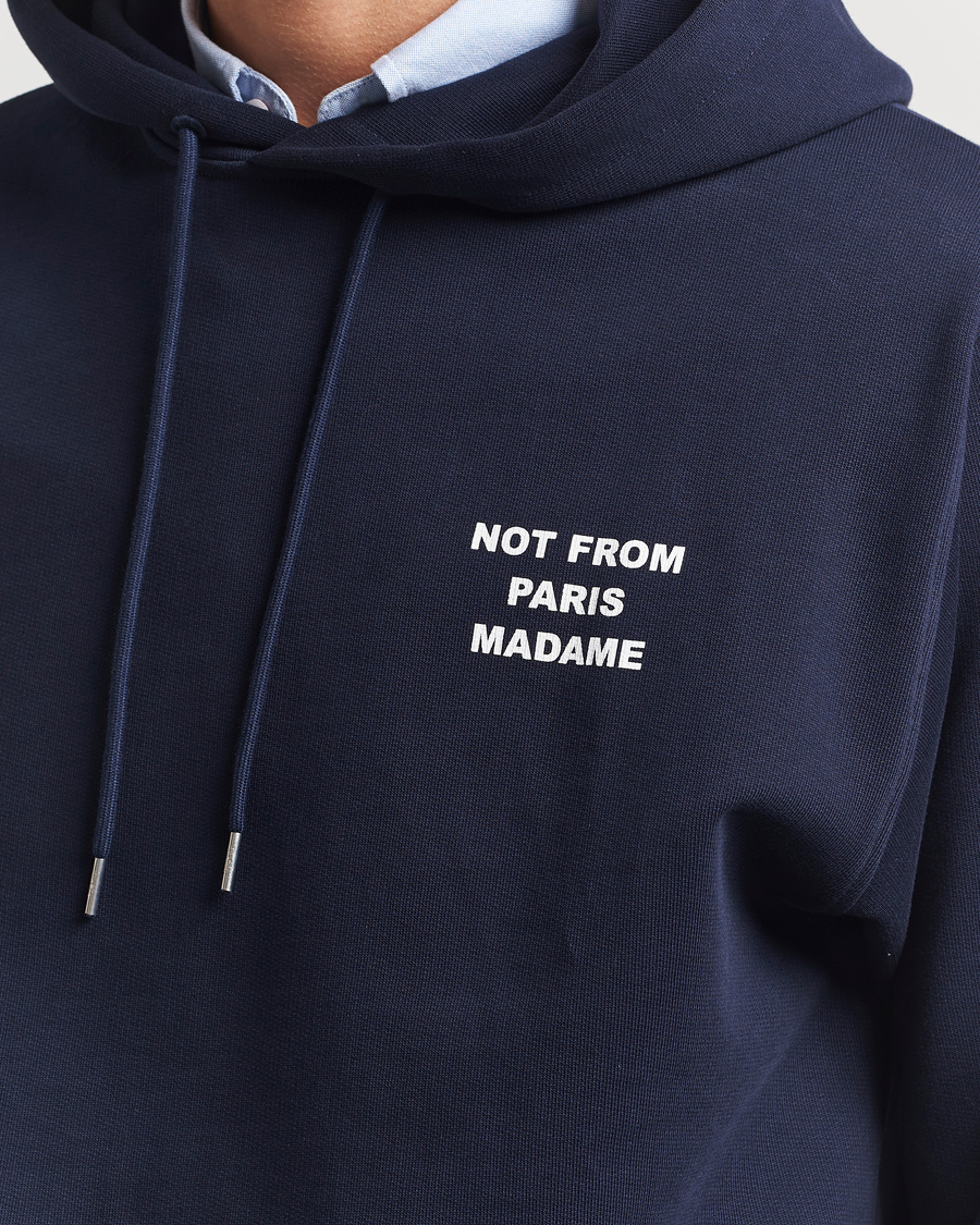 Herr | Tröjor | Drôle de Monsieur | Slogan Hoodie Navy