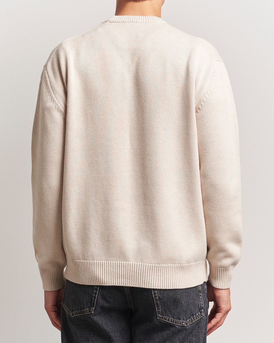 Herr | Tröjor | Drôle de Monsieur | Plateau Knitted Sweater Natural Beige