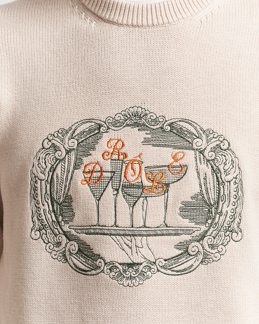 Herr | Tröjor | Drôle de Monsieur | Plateau Knitted Sweater Natural Beige