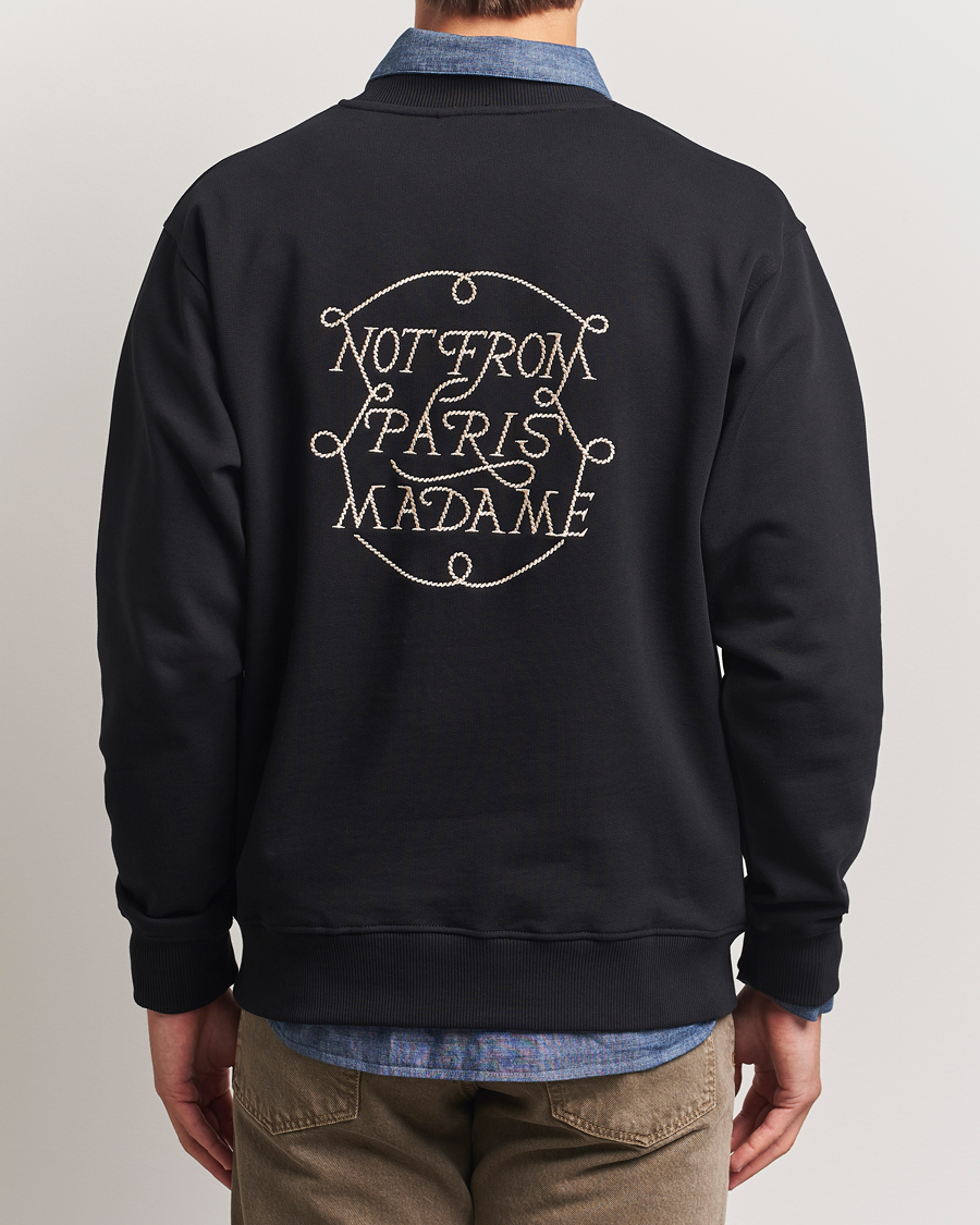 Herr | Tröjor | Drôle de Monsieur | Slogan Tresses Sweatshirt Black