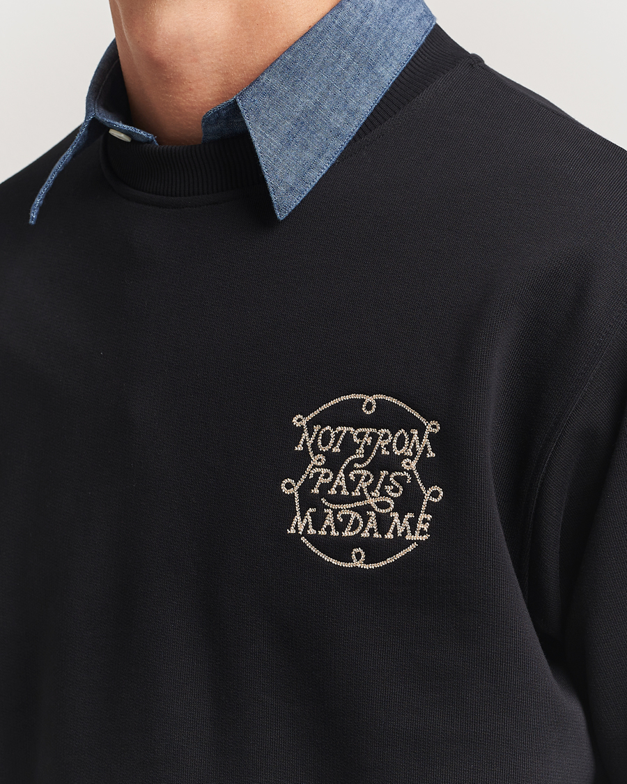Herr | Tröjor | Drôle de Monsieur | Slogan Tresses Sweatshirt Black