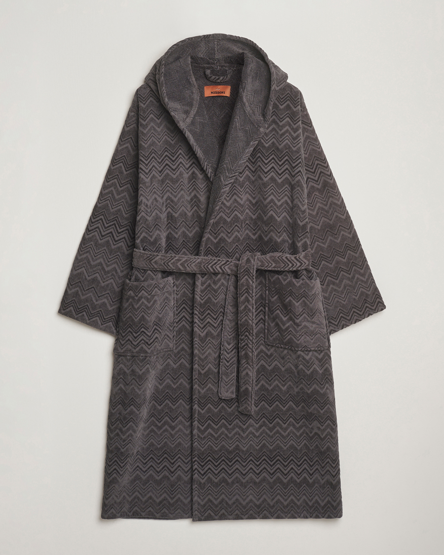Herr | Missoni Home Chalk Bathrobe Anthracite Grey | Missoni Home | Chalk Bathrobe Anthracite Grey