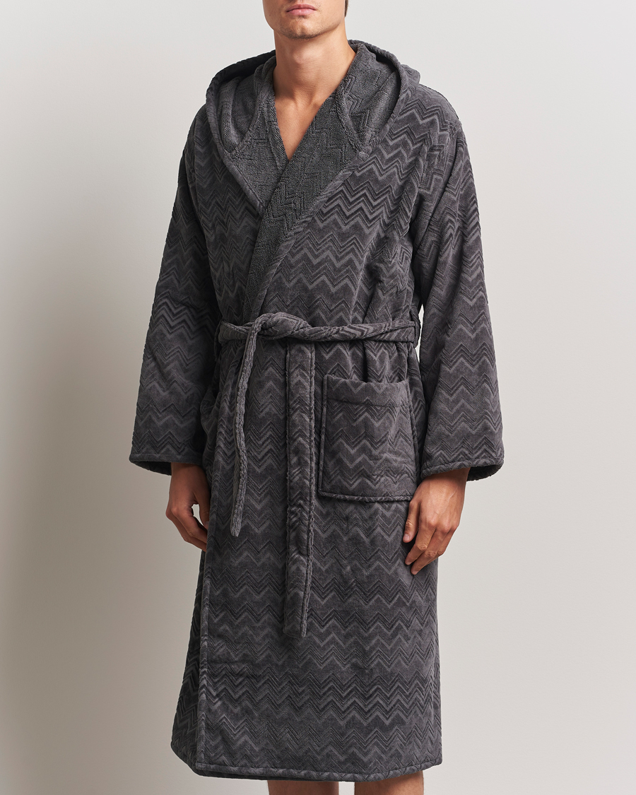 Herr | Missoni Home Chalk Bathrobe Anthracite Grey | Missoni Home | Chalk Bathrobe Anthracite Grey