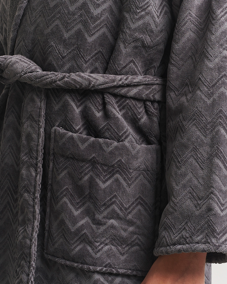 Herr | Missoni Home Chalk Bathrobe Anthracite Grey | Missoni Home | Chalk Bathrobe Anthracite Grey