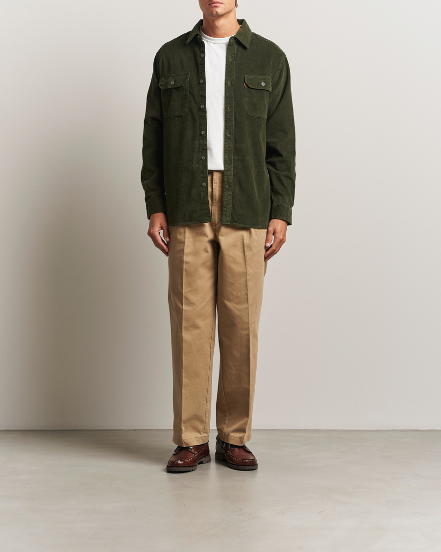 Herr | Skjortor | Levi's | Jackson Corduroy Worker Shirt Dark Green