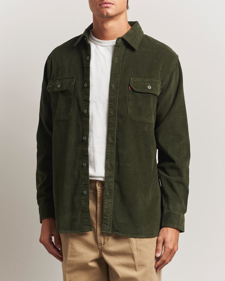 Herr | Skjortor | Levi's | Jackson Corduroy Worker Shirt Dark Green