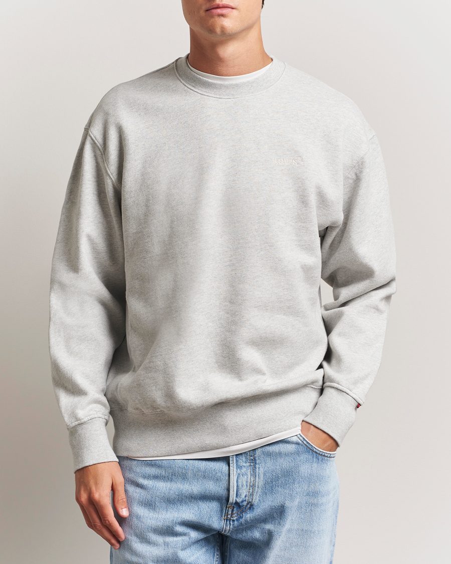 Herr | Tröjor | Levi's | Authentic Crew Neck Sweatshirt Light Grey Heather