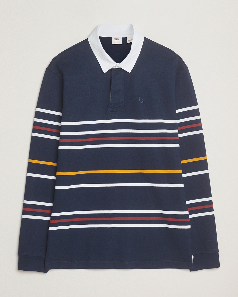 Herr | Tröjor | Levi's | Union Striped Rugby Sweater Navy Blazer