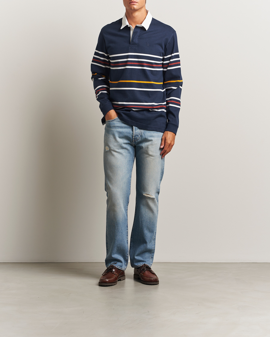 Herr | Tröjor | Levi's | Union Striped Rugby Sweater Navy Blazer