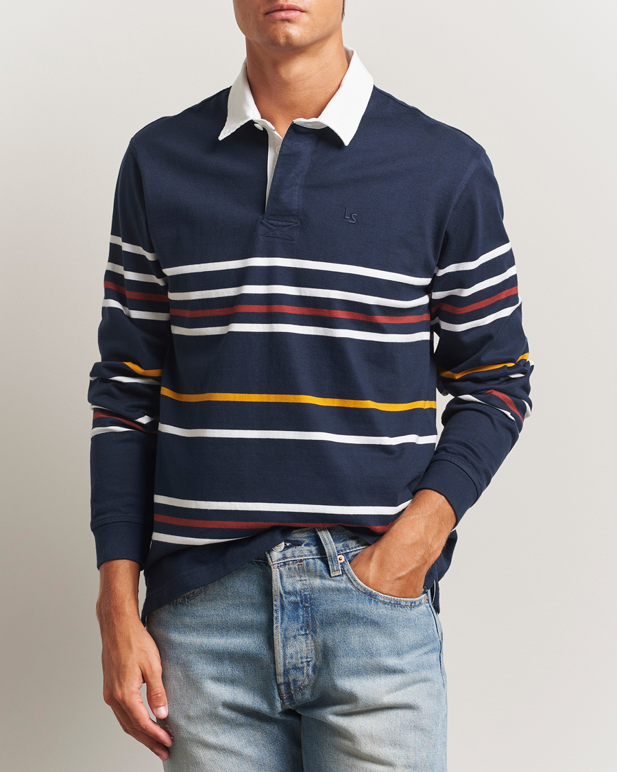 Herr | Tröjor | Levi's | Union Striped Rugby Sweater Navy Blazer