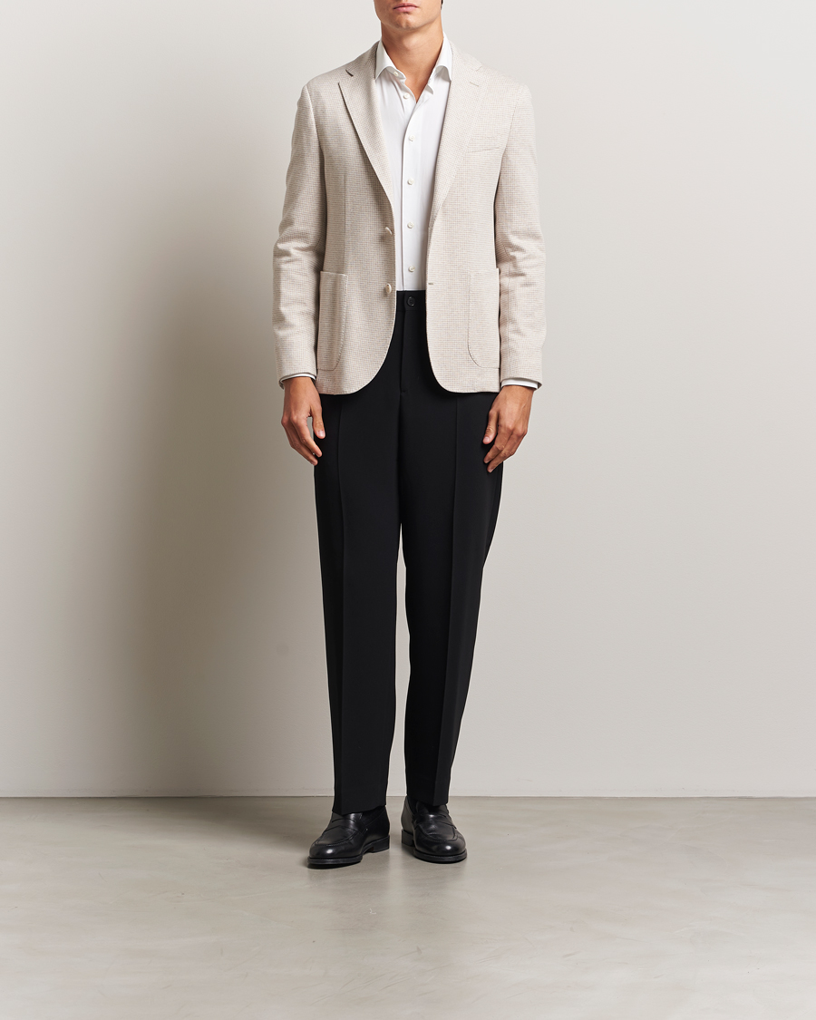 Herr | Kavajer | BOSS BLACK | Hanry Cotton Pepita Blazer Medium Beige