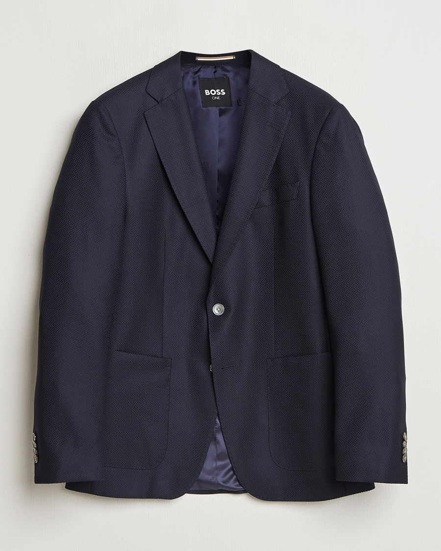 Herr | Kavajer | BOSS BLACK | Hutson Structured Blazer Dark Blue