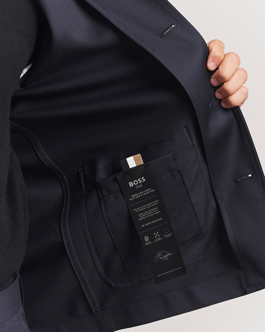 Herr | Jackor | BOSS BLACK | Carper Overshirt Dark Blue